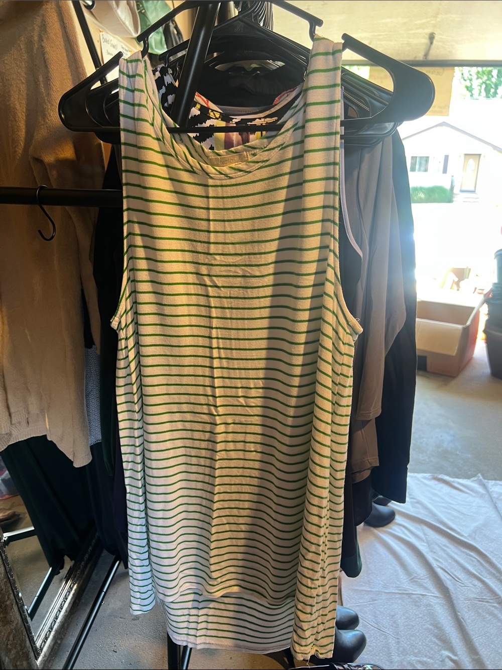 Vintage Cupio Green Stripped Tank